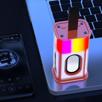 Transparent Mecha Small Steel Cannon Wireless Bluetooth Speaker Colorful TWS Portable Small Speaker