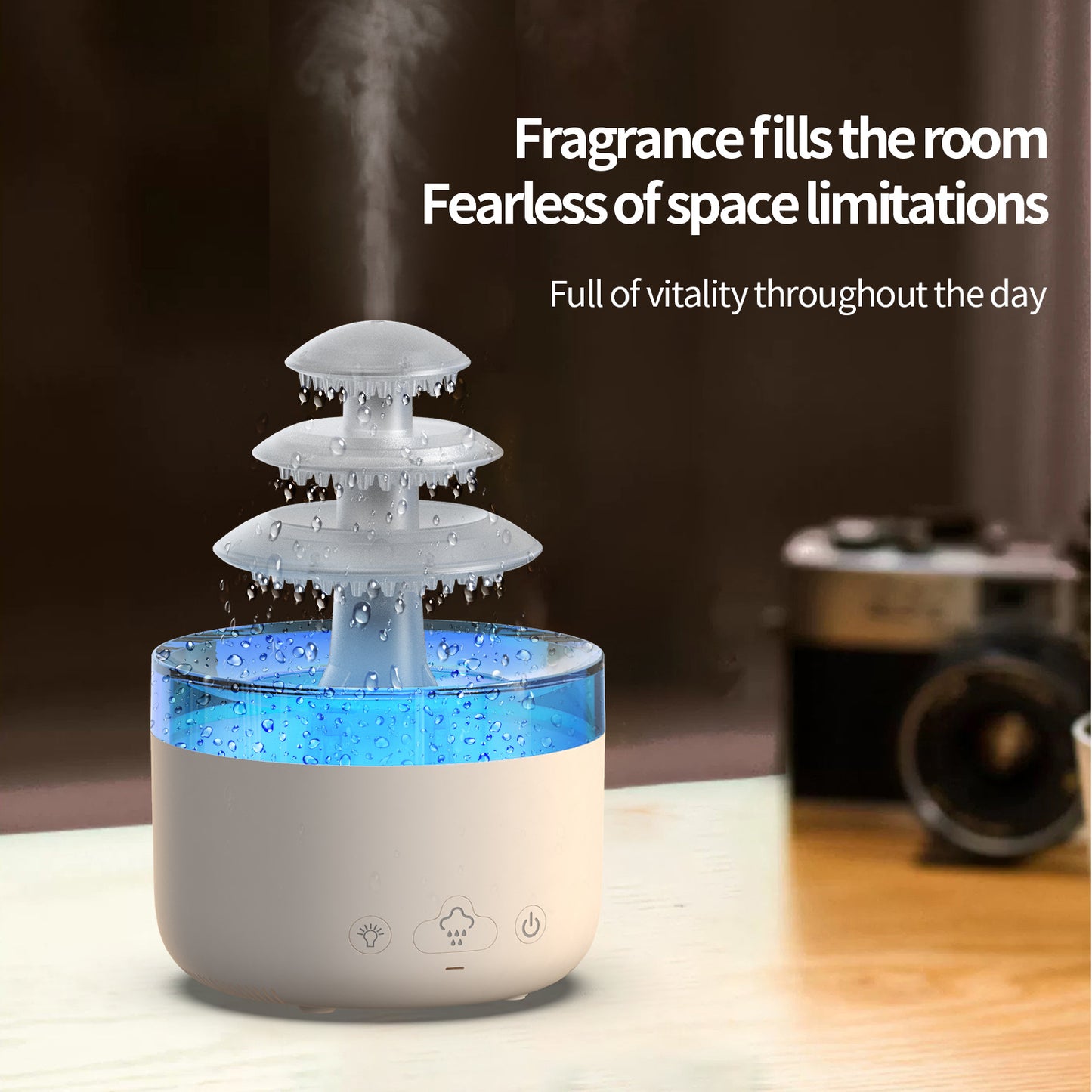 Water drop aroma diffuser humidifier household large mist volume silent essential oil diffuser